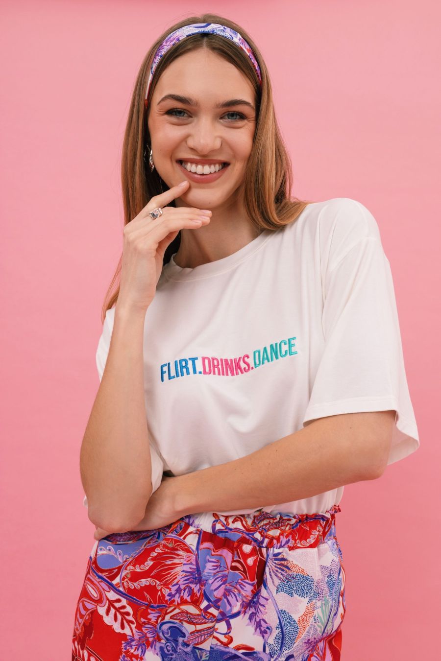 Brigitte Shirt Oversized Silk-Touch Front View