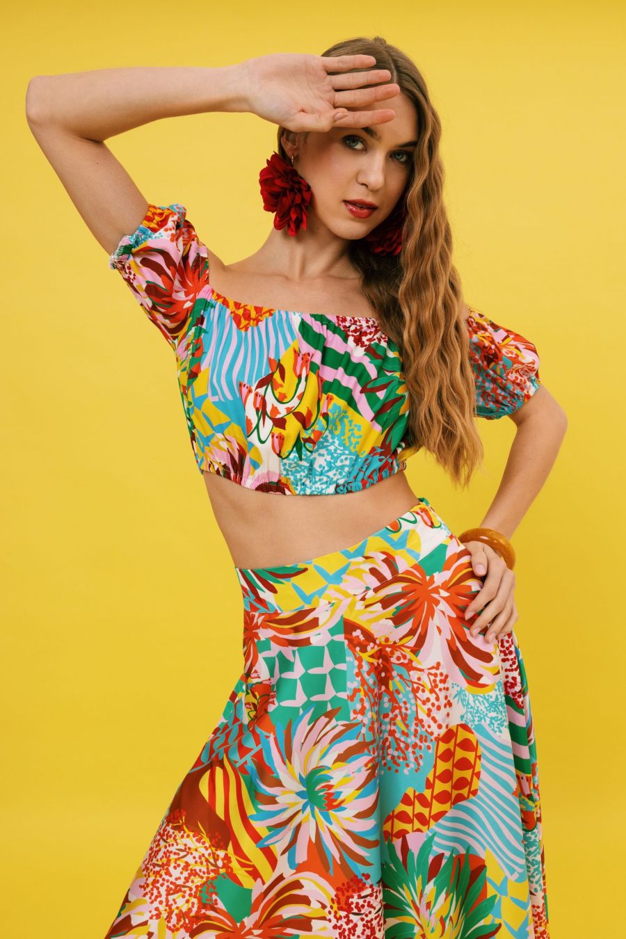 Brigitte Shirt Oversized Silk-Touch Front View