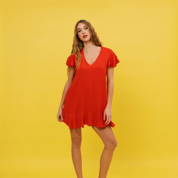 Simone Dress Red