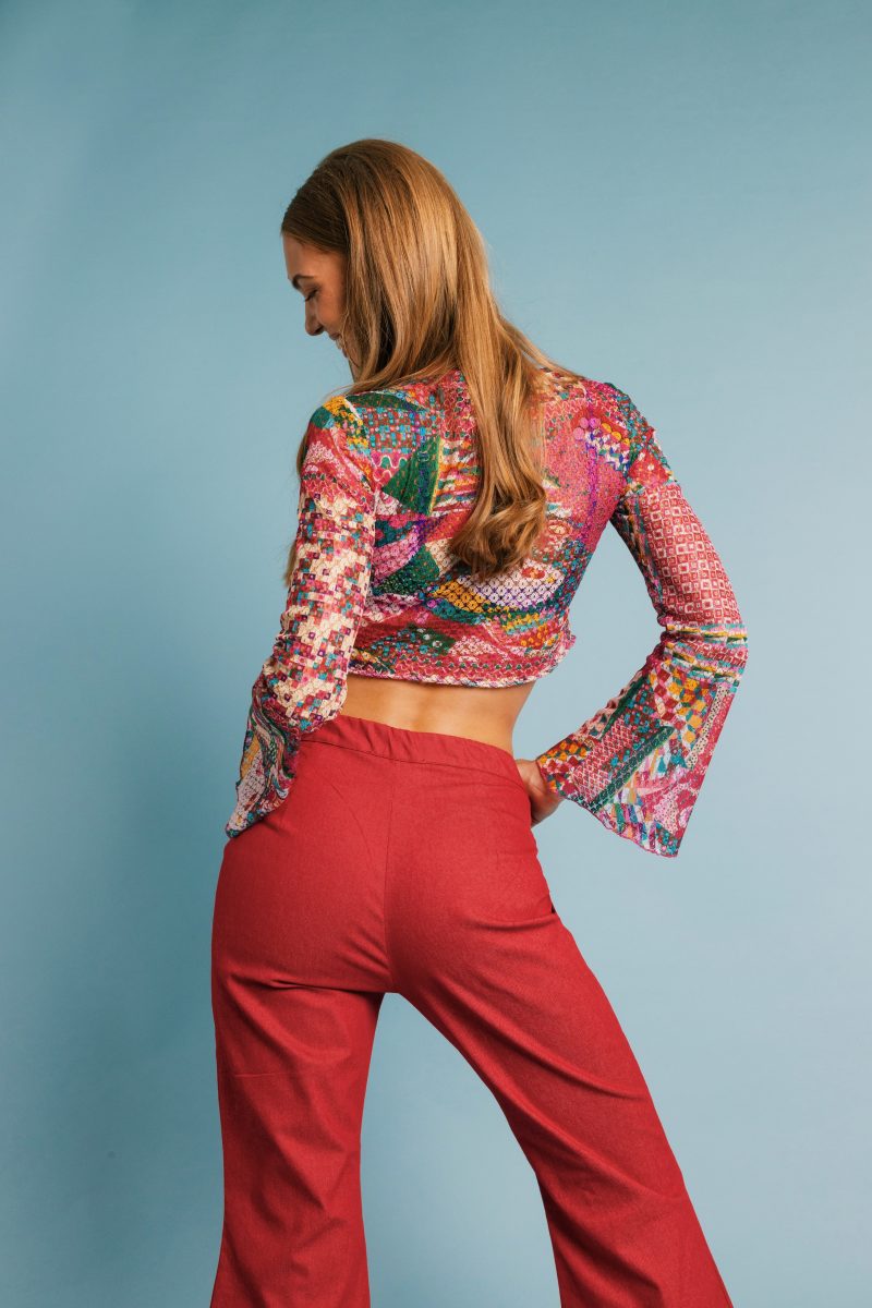 Diana Top BG000259 – fitted lace top with exclusive Bossy Girl motif